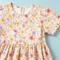 thumbnail image 4 of Girls Floral Cotton Dress A-Line Puff Sleeve Summer Casual Party Dresses for Kids Soft Cotton Pink,Size 16-17 T, 4 of 6