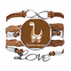 thumbnail image 1 of Dinosaurios huesos Pulsera de cuero Negro trenzado pulsera de cuerda de amor Unbranded M, 1 of 3