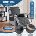 thumbnail image 2 of 100% Waterproof Recliner Covers, Recliner Sofa Covers with Leg Straps, Reversible Recliner Couch Cover for Reclining Chair, Washable Couch Protector for Pets Kids(1 Seater 22", Charcoal Gray), 2 of 8