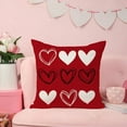 thumbnail image 6 of Valentine''s Day Pillow Covers 18x18 Inch Set of 2 Black and White Lines Love Heart Decor Red Throw Pillow Covers Valentine''s Day Cushion Case Decoration for Sofa Couch 54B, 6 of 6