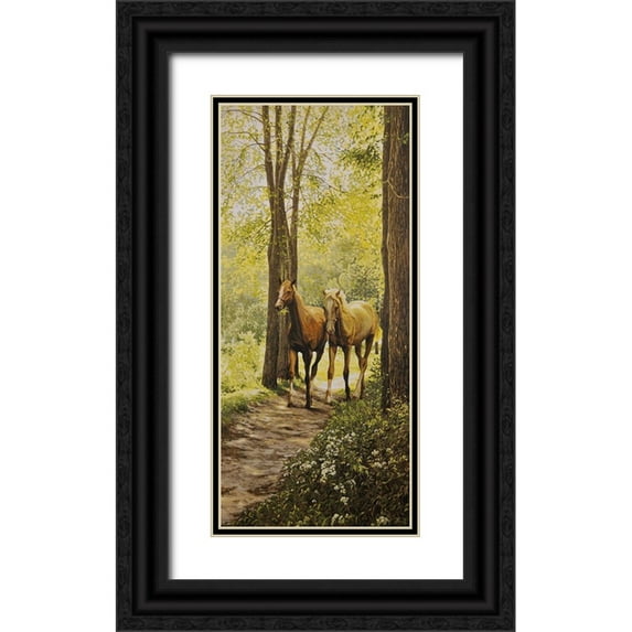 Adamov, Alexey 13x24 Black Ornate Wood Framed with Double Matting Museum Art Print Titled - A Walk