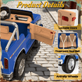 thumbnail image 4 of TOKTOO 24V Licensed 1973 Ford F-150 2 Seater Ride On Truck for Kids, Electric Ride On Car with Parent Remote Control, 400W Powerful Wheel, LED Lights, Music Player, Ages 3–8, Dark Blue, 4 of 9