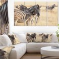 thumbnail image 1 of Zèbre en Etosha Errant dans l'Herbe - Impression d'Art sur Toile Africaine, 1 of 3