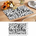 thumbnail image 6 of Happy Easter Placemats Set of 8 Rabbits Eggs Carrots Black Gray Plaid Place Mats Indoor Wipeable Table Mats Washable Cloth Dining Table Placemats for Kitchen Holiday Party Home Decor 13x19 Inch, 6 of 9