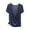 Blue, variant on Womens Solid Color Plus Size Wrap Tops Sexy Deep V Neck Modal T Shirt Summer Short Sleeve Loose Fit Lounge Blouse Beige M