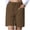 Coffee, variant on Women Pants Trendy Straight-Leg Solid Short Stretchy Straight Trousers Quick Dry Loose String Pants Lightweight Confy Trousers with Pockets for Women