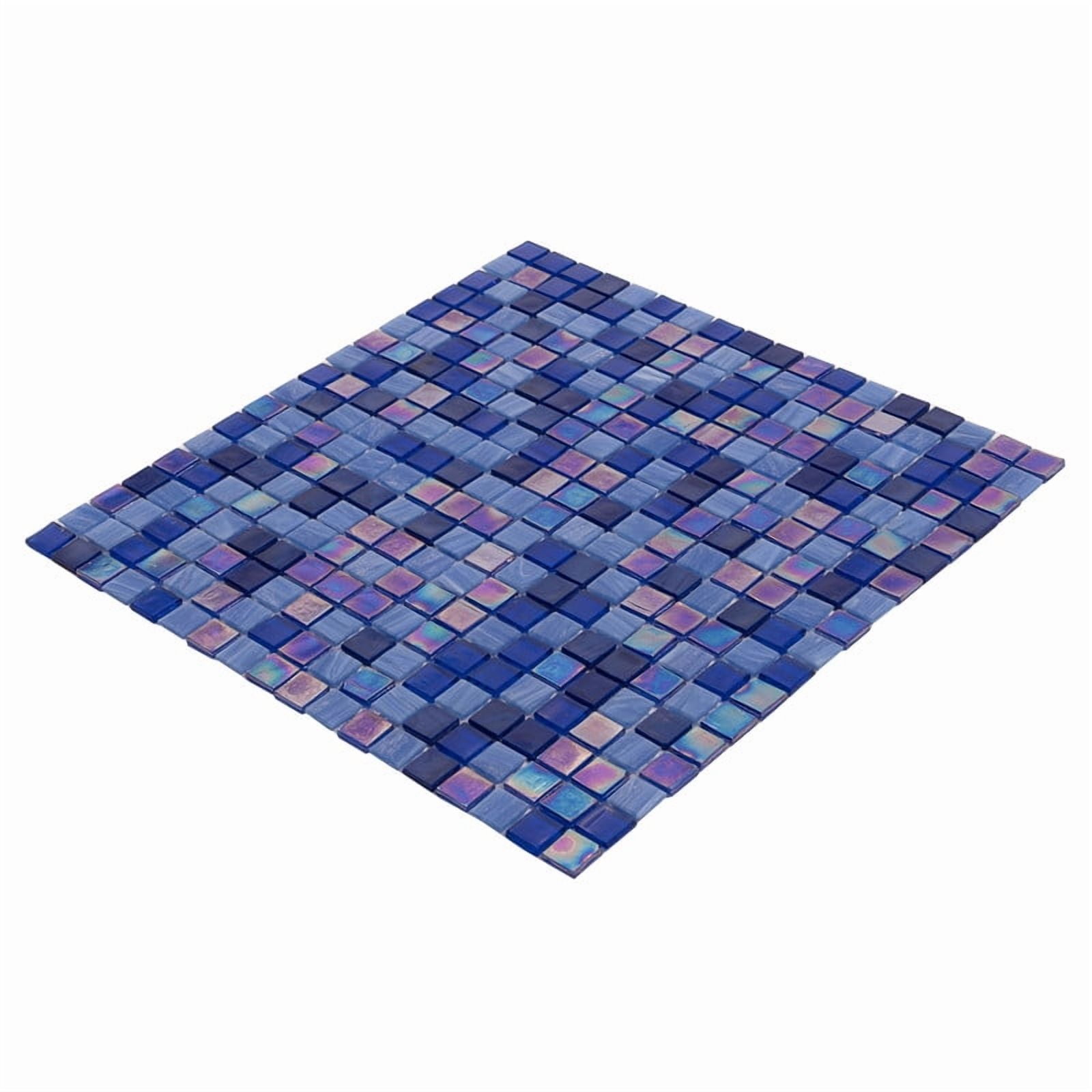 Apollo Tile Mingles 11.6 in. x 11.6 in. Glossy Blue Glass Mosaic Wall and Floor Tile (18.69 sq. ft./case) (20-pack)