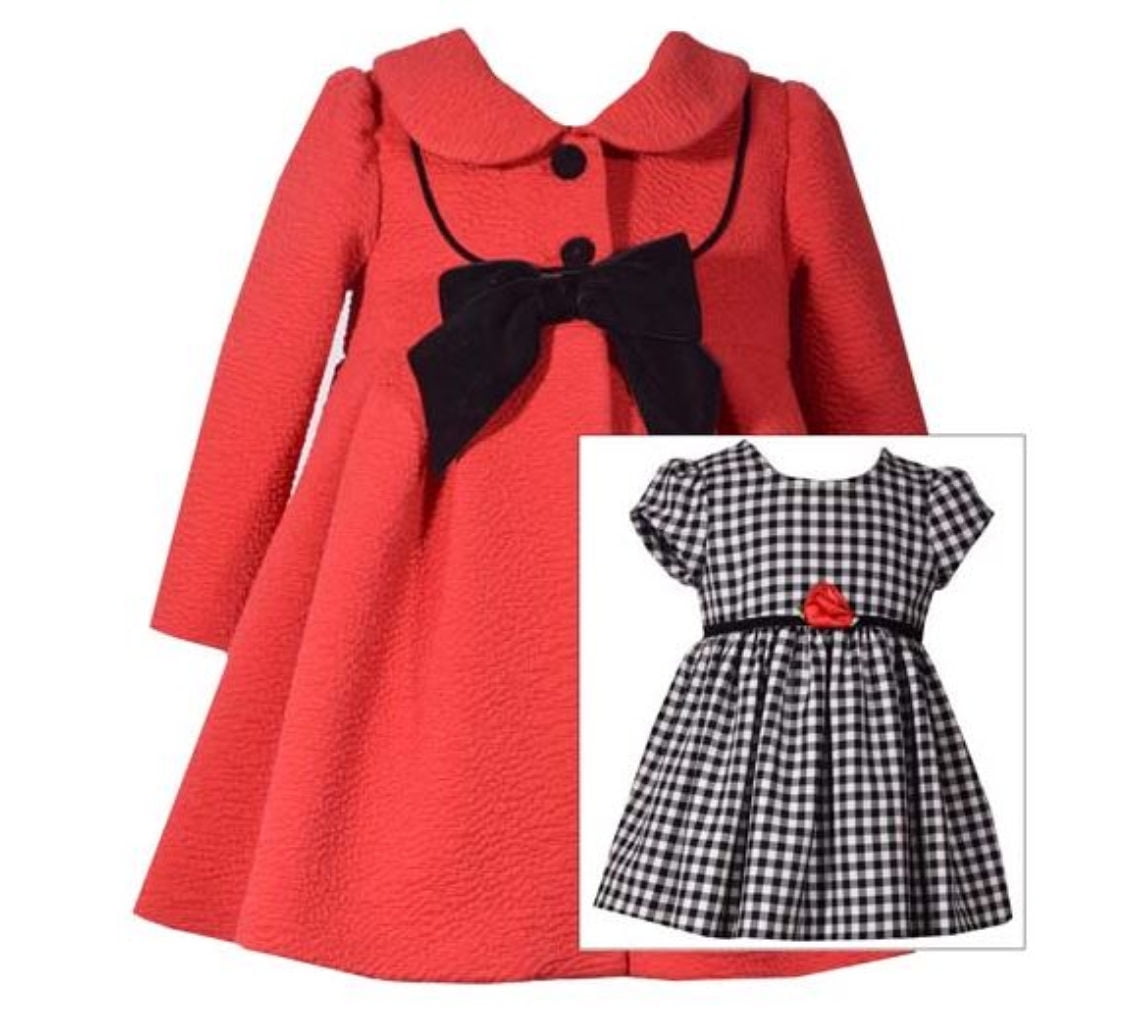 red and black little girl dresses