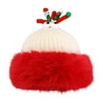 thumbnail image 2 of Xuety Santa Hats Christmas Knitted Wool Hat Cute Antlers Ear Protection Hat Winter Thick Warm Plush Hat, 2 of 3