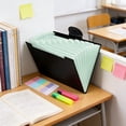 thumbnail image 6 of Candy Color Accordion Folder, A4 Mini Document Organizer, Transparent File Storage Pouch, 10 Inch Compact Bill Clip for Office and Campus, 6 of 6