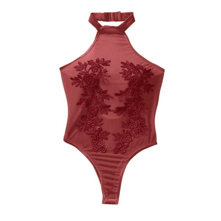 Tosmy Lingerie For Women Flowers See Through Sexy Shapewear Underwear Nightgown