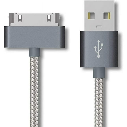iEssentials 4" Tangle-Free Braided USB Cable - 30-Pin
