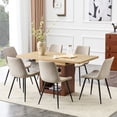 thumbnail image 2 of StnTalk Dining Table Set for 6, 59"-71" Extendable Dining Room Table Set, Kitchen Table and Chairs Set with Storage Shelf, 2 of 10