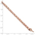 thumbnail image 5 of 925 Sterling Silver Rhod and Rose Gold-plate Morganite, Crtd. White Sapphire Bracelet, 5 of 5
