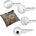 thumbnail image 4 of Acheng Watercolor Vintage Rose Decorative Throw Pillow Cover Case, Peony Succulents Outdoor Pillow Cases Square Standard Cushion Covers for Sofa Couch Bed Car,2 Pcs White, 4 of 6