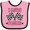 Pink and Black, variant on Inktastic I Love Racing Rally Flags Girls Girls Baby Bib
