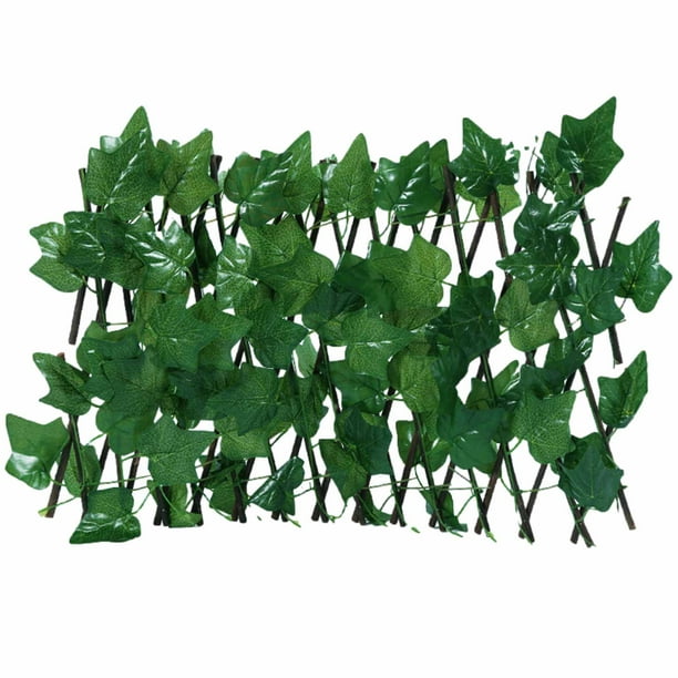 Fence Privacy Screen Expandable Faux Plant Leaf Fencing Panel