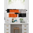 thumbnail image 5 of Valances for Windows Black Gray Rod Pocket Cafe Window Treatments Valance Curtains for Kitchen Bathroom Laundry Basement Windows 60"x14", 5 of 9