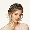 thumbnail image 2 of Diadema Elástica con estampado de leopardo para mujeres color café Unique Bargains, 2 of 7
