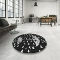 thumbnail image 4 of Ahgly Company Machine Washable Indoor Round Transitional Night Black Area Rugs, 8' Round, 4 of 7