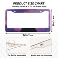 thumbnail image 7 of Aluminum License Plate Frame 2 Pack Car Exterior Accessory Car Tag Holder for Front Rear Plates Cars Decor Purple Sky and Black Cat, 7 of 7