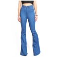 thumbnail image 5 of Sngxgn Women's Curvy Bootcut Mid-Rise Stretch Jeans(Blue,L), 5 of 5