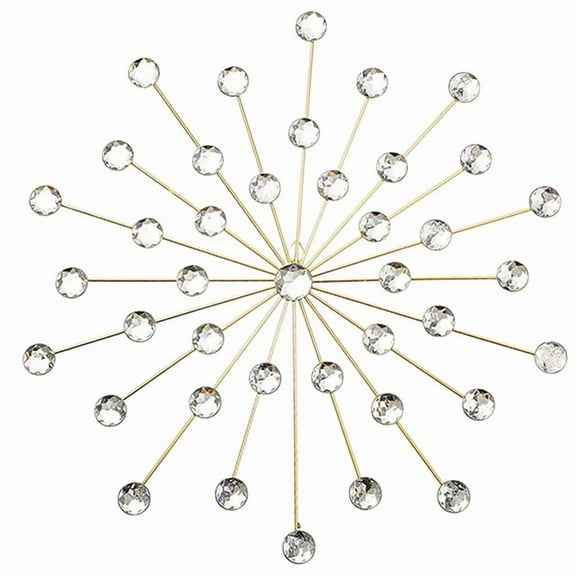 Wall Decor Bling 3D,Wall Art Hanging Rhinestone Decor,Home Decorative for Living Room, Home, Bedroom,Kitchen,C,1 * Pendent,Gold-White