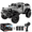 Grey - 3 Battery, variant on C8813 1/14 Scale 4WD Rock Crawler RC Truck, 2.4G Remote Control Off-Road Vehicle with High Torque Motor & LED Lights, 40+ Min Playtime, Waterproof ESC for Teens and Adults