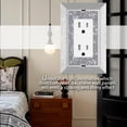 thumbnail image 4 of Gaocai 1 Pcs Shiny Rhinestones Wall Plates Imitation Wood Grain Light Switch Cover Decorative Outlet Cover Single Toggle Switch Plates And Outlet Covers, 4 of 5
