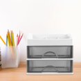 thumbnail image 4 of FESTFENDS Modern White Plastic Desk Organizer with Drawer Style Storage for Office Essentials, 4 of 4