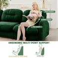 thumbnail image 4 of 3-Seat Modular Sectional Couch,Soft Chenille Fabric High-Density Foam Ergonomic Design,High Quality Wooden Base,Green, 4 of 13