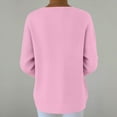 thumbnail image 5 of Women's Henley Neck Sweatshirt, Casual Button Front Pullover, Solid Color Long Sleeve Top, Comfortable Loose Fit Blouse, Relaxed Everyday Wear Sweatshirt Pink L, 5 of 6