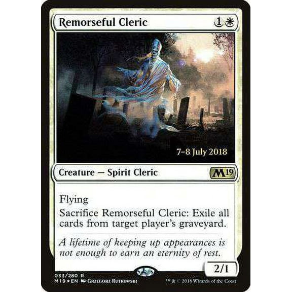 MtG Prerelease & Release Rare Remorseful Cleric (Foil) #33