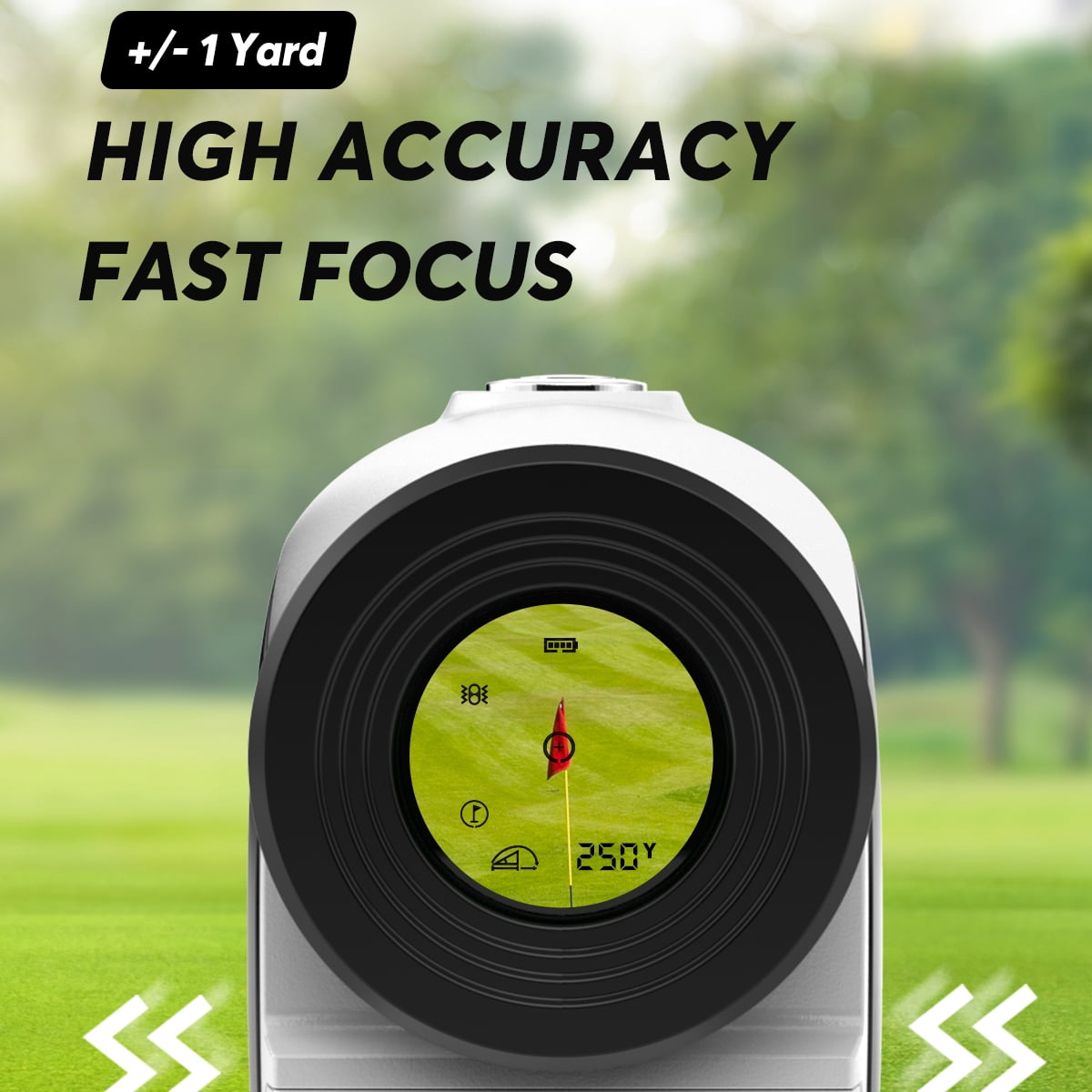 Rangefinder for Golf Hunting Laser Range Finder 800 Yards High-Precision with Flag Lock, White