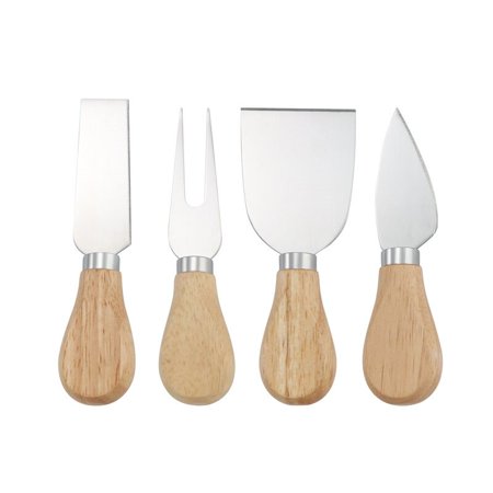 

4pcs/set Cheese Knife Set Wooden Handle Stainless Steel Cheese Cutter Set Cooking Slicing Kit Set Cheese Cutter Cooking Tools Set
