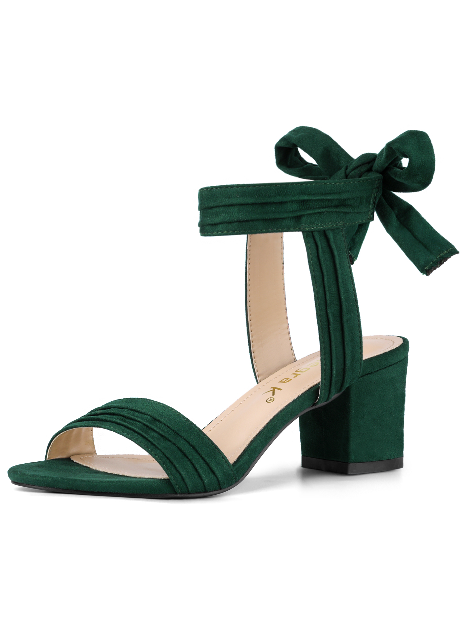 green block heel sandals
