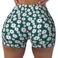 thumbnail image 2 of Lsque Daisies Flowers Pattern High Waisted Biker Shorts for Women-Tummy Control Fitness Athletic Workout Running Yoga Gym Shorts,Moisture-Wicking-Small, 2 of 9