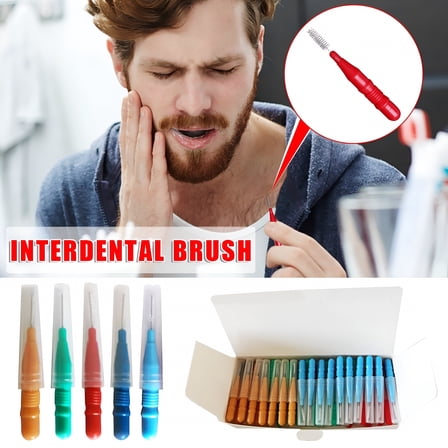 XIRQI 50Pcs/Set Interdental Brush Gum Oral Hygiene Dental Floss Soft Plastic Tooth Brush Orthodontic Toothpick for Teeth Hygienicing Oral Care