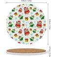 thumbnail image 3 of Round Drink Coasters 2 Pcs Snowflakes Owls and Gifts Absorbent Ceramic Coaster with Cork Base for Coffee Cups Housewarming Gift for Home Decor, 3 of 6