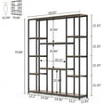 thumbnail image 7 of TribeSigns Bookshelf, Industrial 12-Open Shelf Etagere Bookcase, Rustic Vintage Book Shelves Display Shelf Storage Organizer for Home Office, 7 of 7