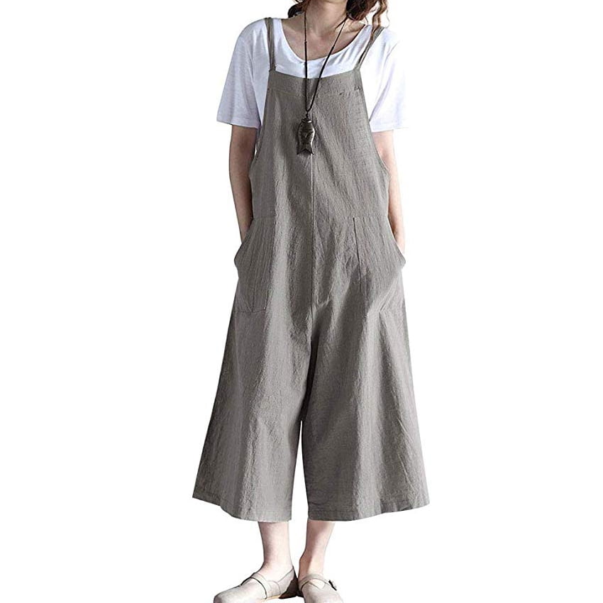 wide leg overall jumpsuit