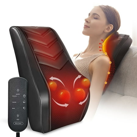 COSYSKY Neck & Back Massager with Heat — 3D Deep-Kneading Shiatsu Pillow, Black — Home Use & Gift for Mom & Dad