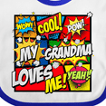 thumbnail image 4 of Inktastic My Grandma Loves Me Boys or Girls Baby Bib, 4 of 4