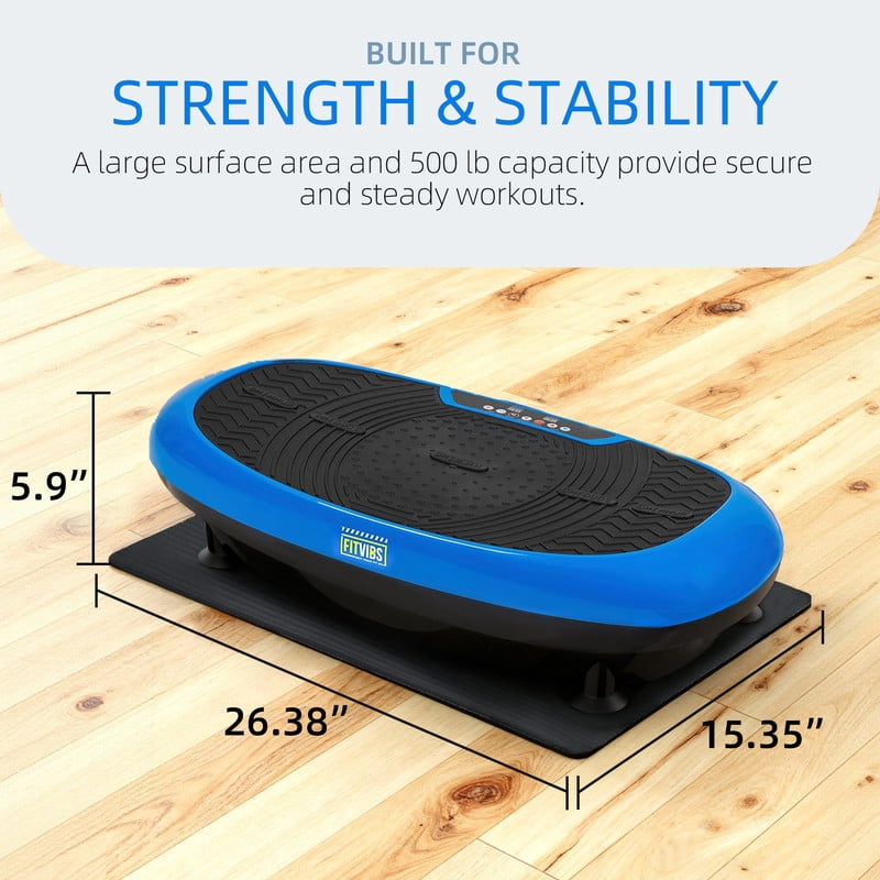 Signature Fitness Vibration Plate Exercise Machine, 500lbs Capacity with Resistance Loops and Resistance Band