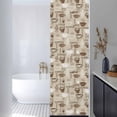 thumbnail image 3 of Coffee Window Privacy Film, Beige Farmhouse Retro Beans Latte Tea Cup Funny Static Cling UV Sun Blocking Heat Control Window Tint, Non-Adhesive One Way Windows Privacy Cover 17.7''x78.7'', 3 of 7