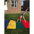 thumbnail image 2 of YRLLENSDAN Large Gymnastics Mat Folding Gym Mat for Kids Leather Tumbling Mat for Gymnastics for Home Schooling and Daycare Cheer Mat Thick Exercise Mat for Home Workout 4×8 ft,Colourful, 2 of 13