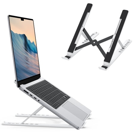 Portable Laptop Stand Laptop Stand for Desk Ergonomic 7-Levels Angles Adjustable Computer Stand ABS Laptop Riser Holder Compatible with All Laptops and iPad(10-15.6 )
