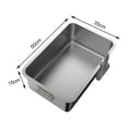 thumbnail image 2 of Caja de arena para gatos, orinal para gatos, acero inoxidable, semicerrado con asa de transporte lateral, orinal para gatos, inodoro, bandeja de arena Fernando Bandeja de arena para gatos, 2 of 8