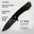thumbnail image 4 of Buck Knives 713 Ruckus Folding Pocket Knife, EDC Knife, 3.5” Drop Point Blade, Black, 5.35 oz, 4 of 7