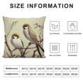 thumbnail image 6 of HENGT Pillow Cover Watercolor Original Nature Painting Passer Sparrows On Branch Animals Conversation Wildlife Season Soft Decorative Square Throw Pillow Cover 2pcs for Couch car Decoration, 6 of 6